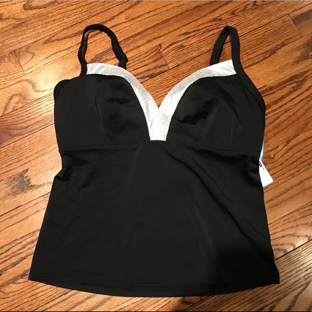 New FREYA Magic tankini bra top black silver 34f